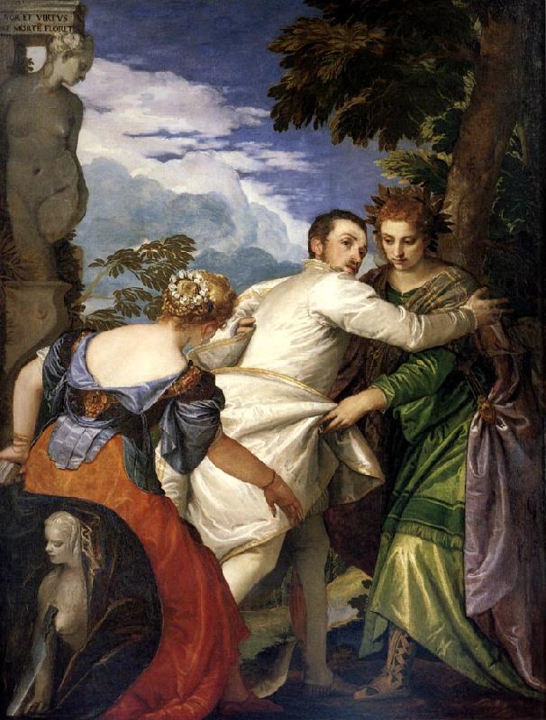 Paolo Veronese Allegory of virtue and vice oil painting picture
